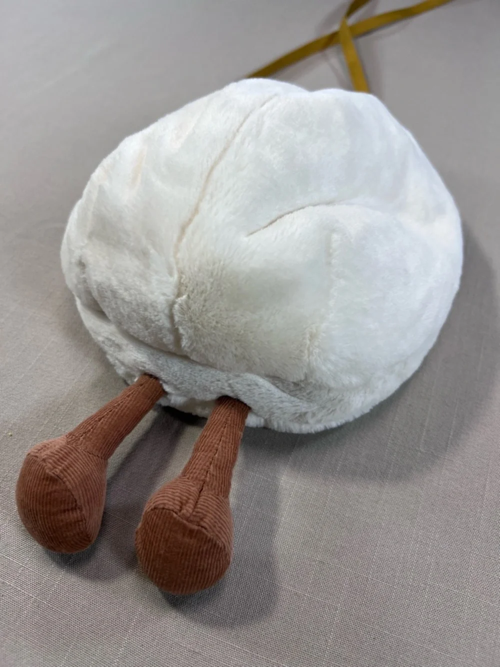 Jellycat Amuseable Happy Boiled Egg Crossbody Bag Plush White Yellow London - Picture 8 of 13